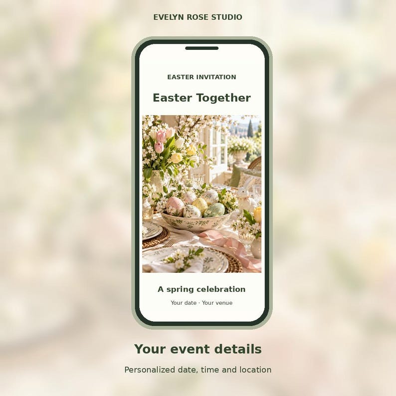 Spring Invitations Design Personalized Easter Invitation Website, Interactive Spring Brunch ...