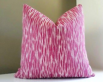 fuschia throw pillow