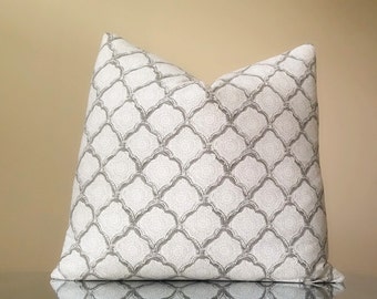 Kravet Mineral Kashmira Pillow Cover - Fabric Both sides -  Customize your pillow size during checkout