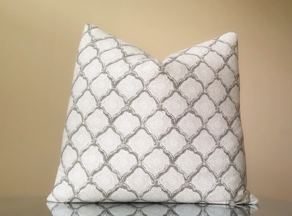 Kravet Mineral Kashmira Pillow Cover - Fabric Both sides -  Customize your pillow size during checkout