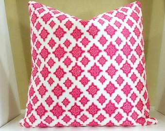 Lacefield Decorative Throw Pillow Cover  -  Medallions in  Mulberry PIllow cover - Select your size - Available from 16 inch  to 26 inch