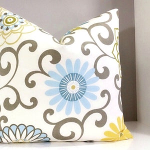 Waverly Pom Pom Spa - Designer Pillow cover - floral print pillow cover -