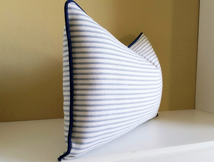 Neutral Woven Stripe Long Lumbar Throw Pillow – Coterie, Brooklyn