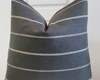 Black Stripe Decorative throw pillow, Accent Pillow, Fabric both sides all sizes available