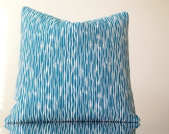 Designer pillow, Turquoise and ivory - Select your size at checkout - Akana weave  turquoise  Select your custom pillow size during checkout