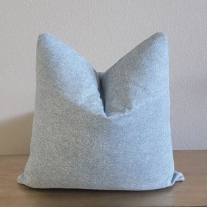 Blue light blue denim pillow cover, 20x20 Indoor/ Outdoor