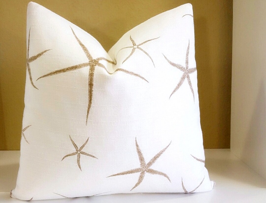 Starfish Pillow Cover Nautical Themed Pillow Available in Multiple