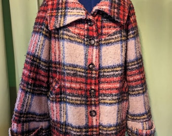Free People Plaid Coat