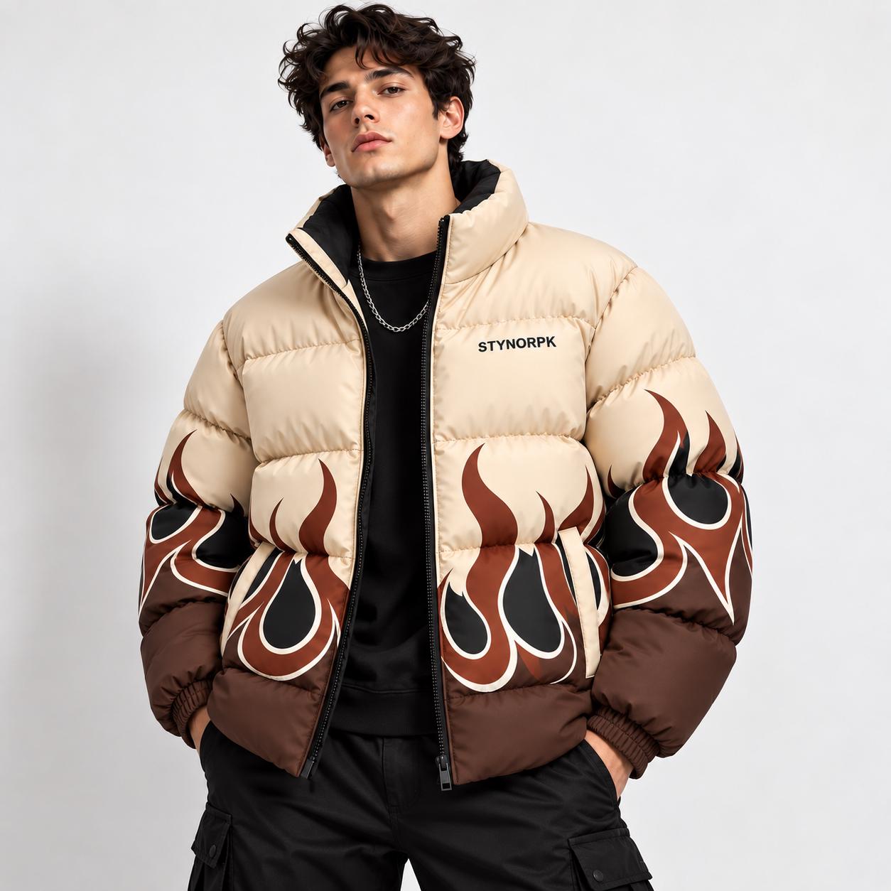 Brown Y2k Puffer - Etsy