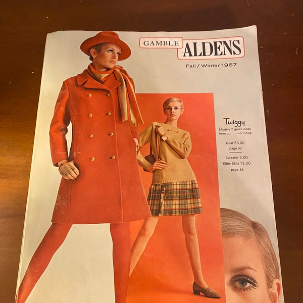 Vintage Gamble Alden’s scatalog with Twiggy 1967 Fall Winter , vintage store catalog