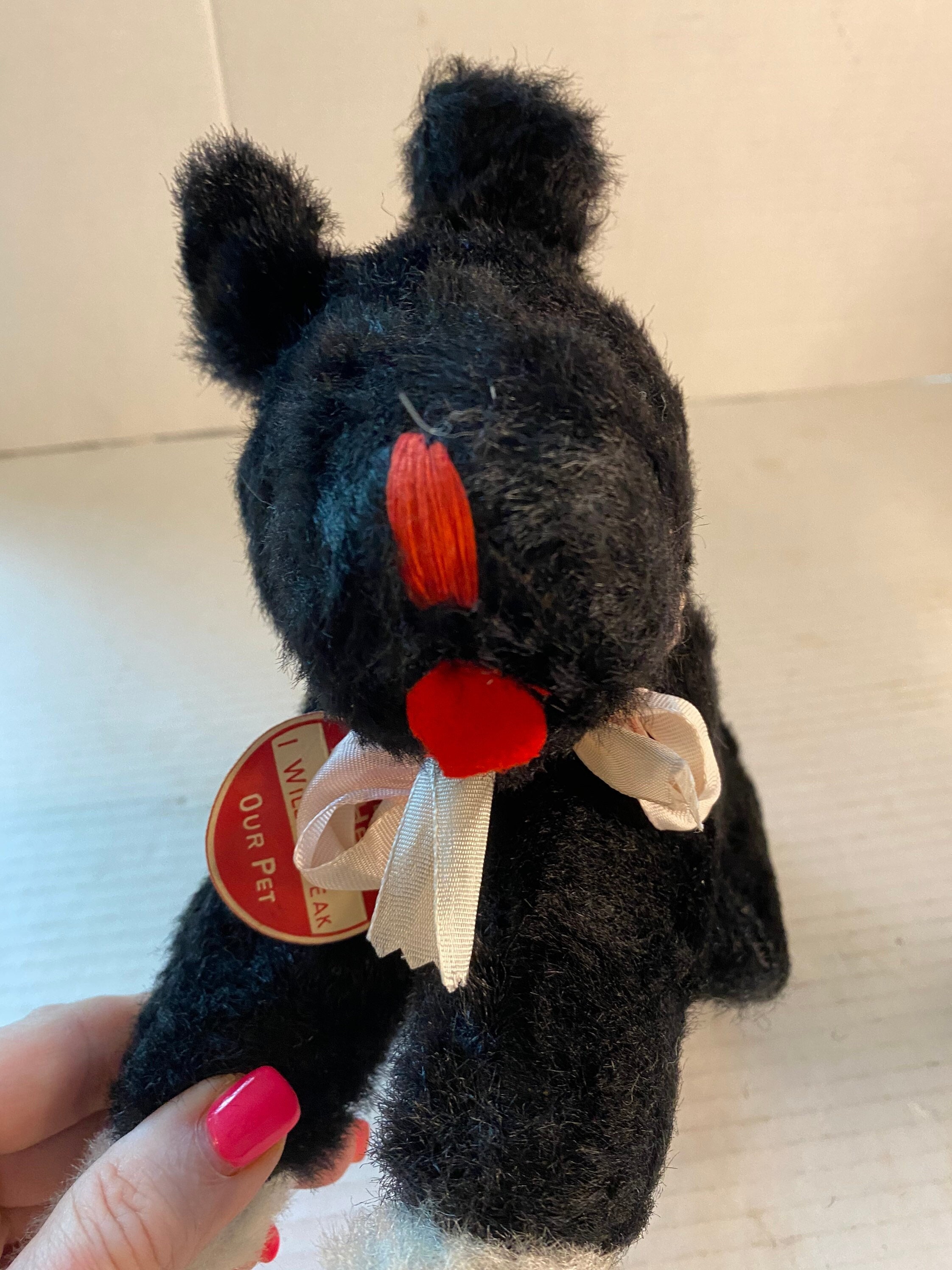 犬 MARUEI TOYS 日本製 21cm ヴィンテージ 昭和初期 タグ付き レトロ 
