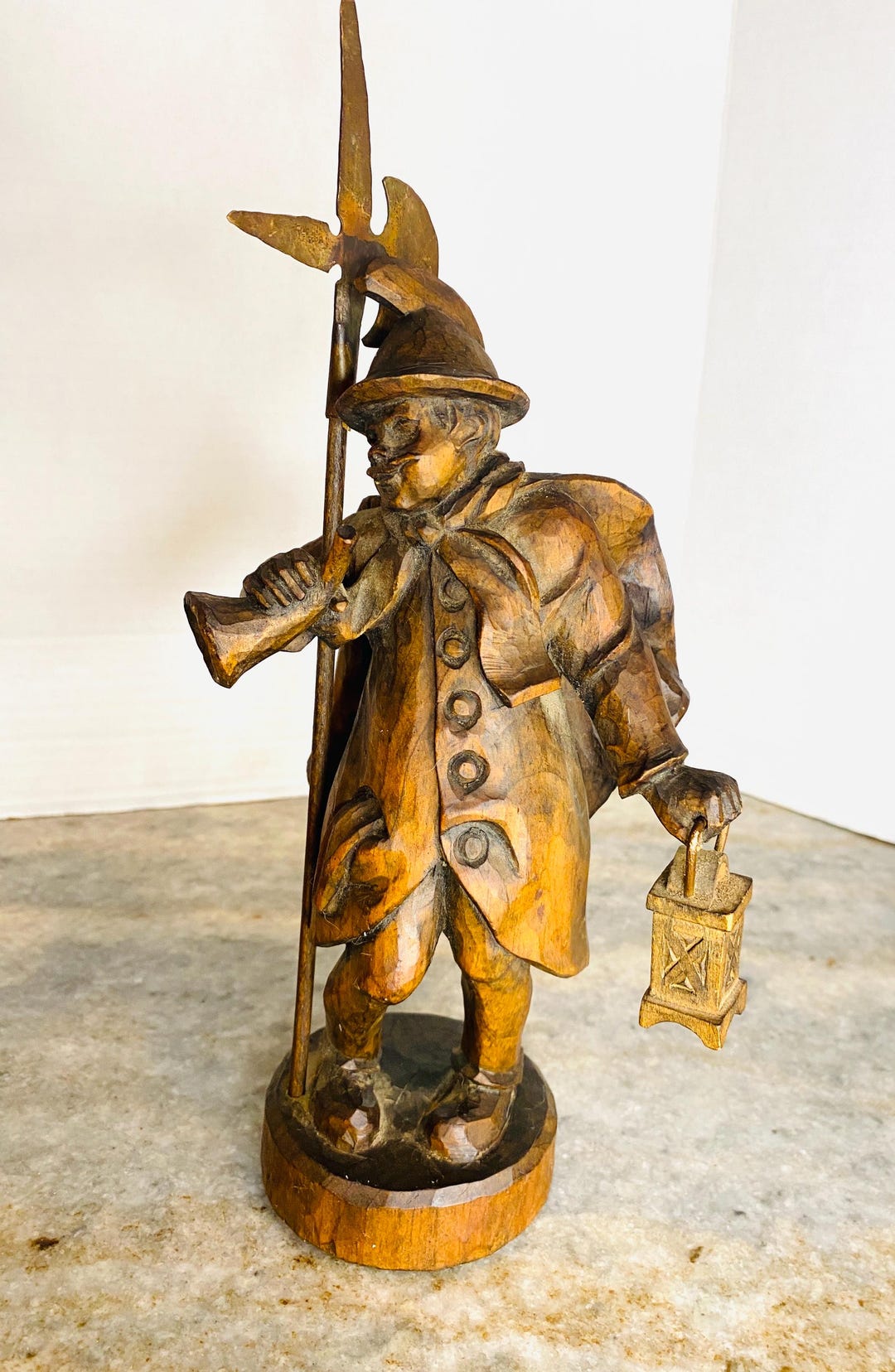 Vintage German Black Forest Watchman Hand Carved Nachtwachter - Etsy
