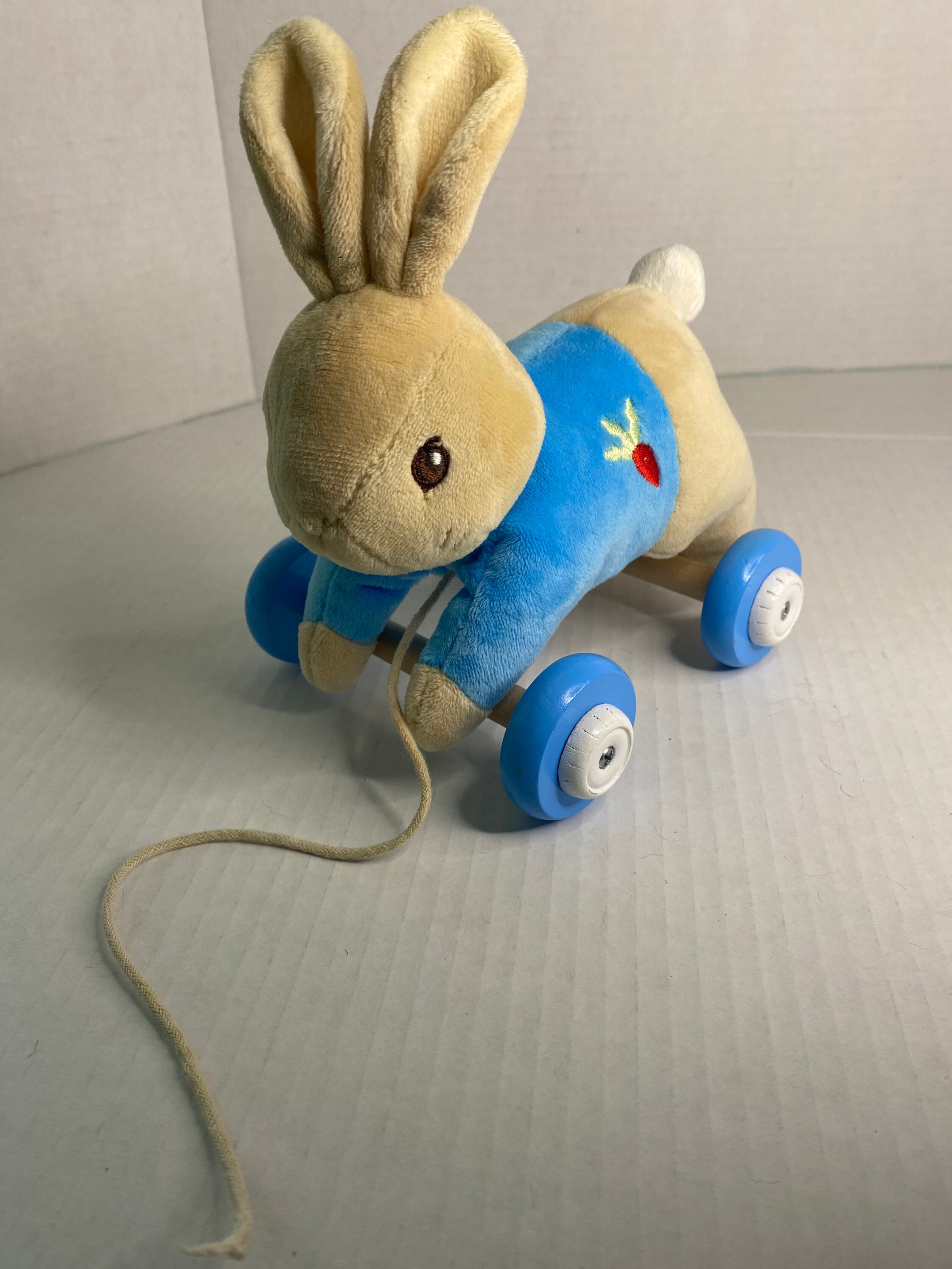 Peter Rabbit pull toy plush pull toy bunny stuffed toy on Etsy