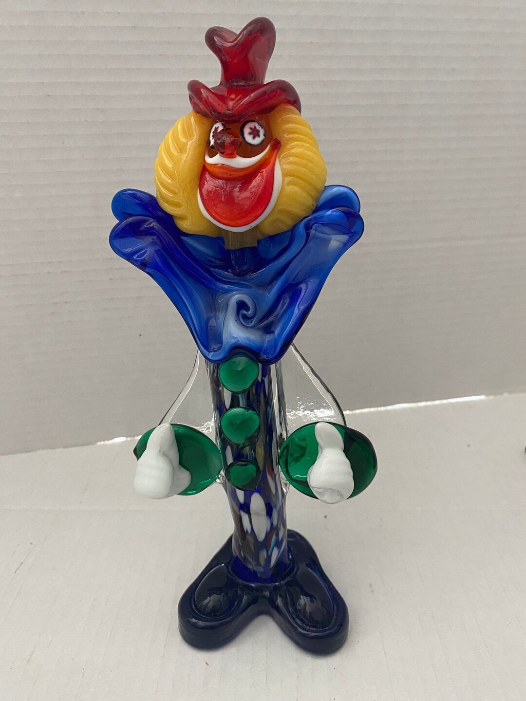 ムラーノガラスのピエロのラベルアートガラスのピエロイタリアの