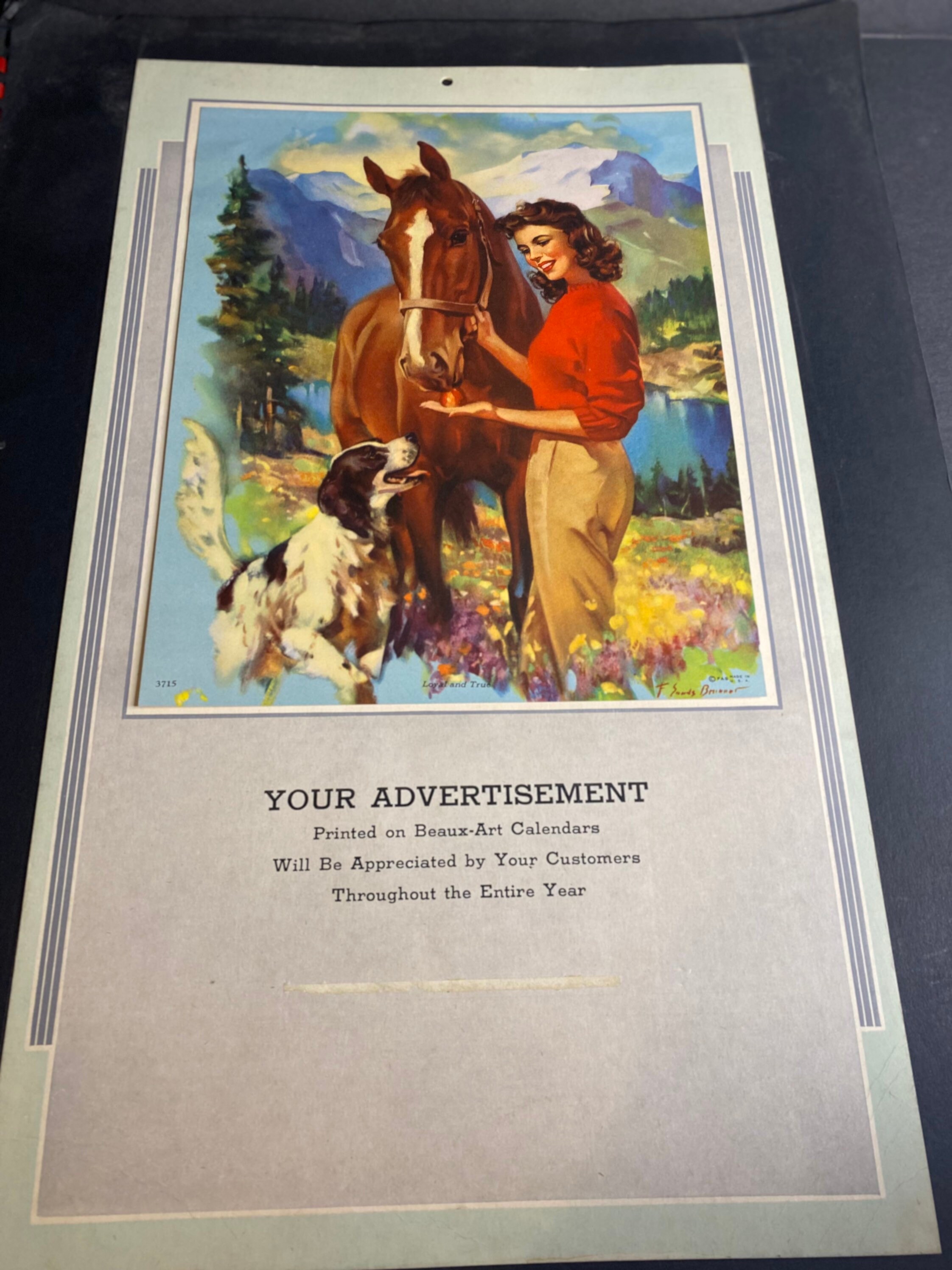 Advertising Vintage Pinup Prints Salesman Samples 1950s Calendars