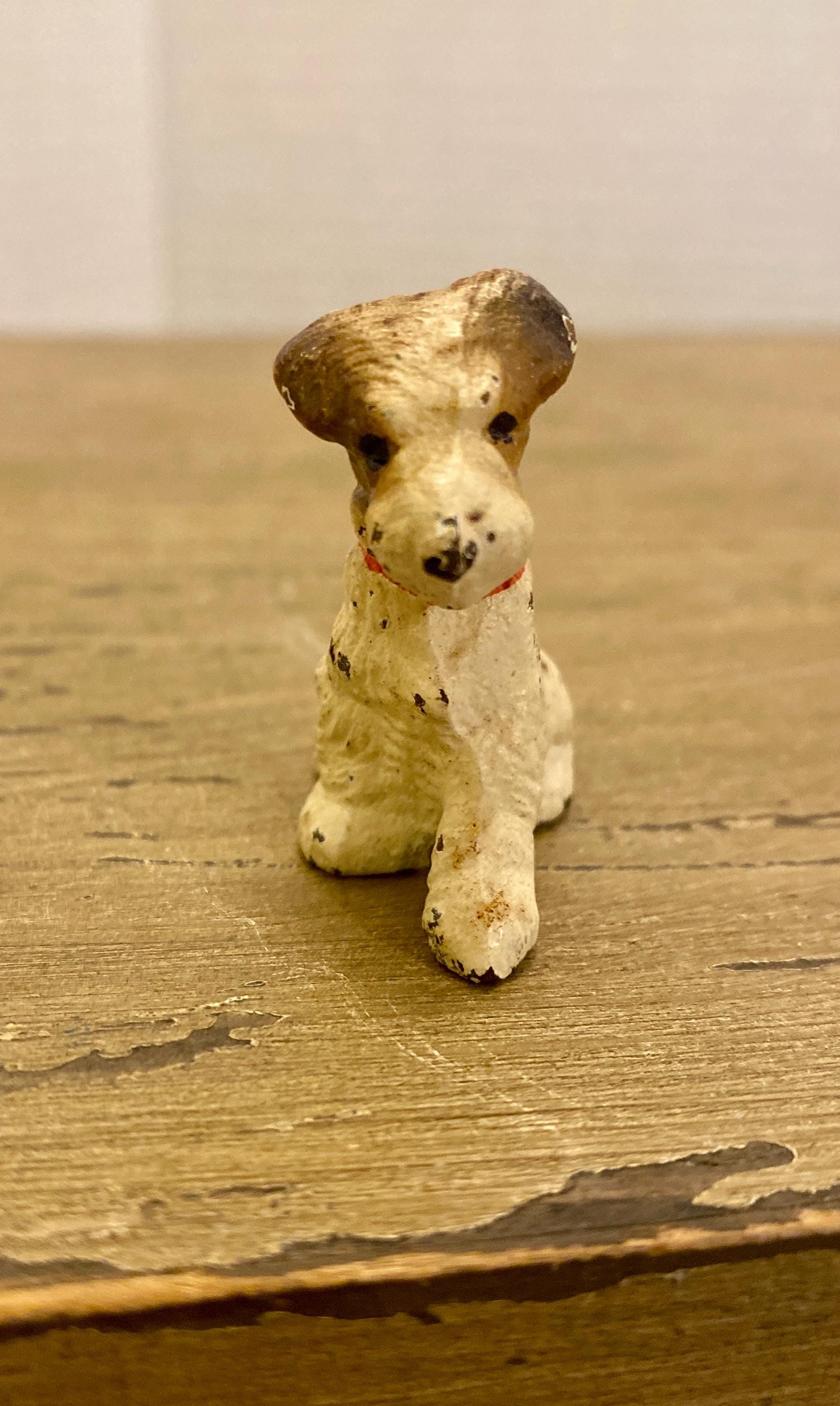 Terrier dog miniature cast metal, cast iron terrier,  dog paperweight