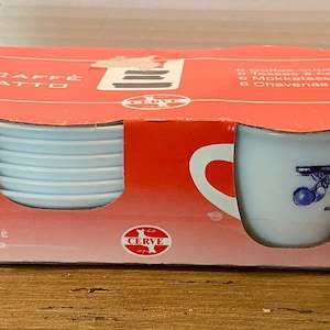 Italian espresso set CERVE con Patto tazze caffe Italy original packaging set of 6
