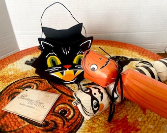 Halloween Bethany Lowe lot Scardy black  Cat prize crackers NOS 3 pieces