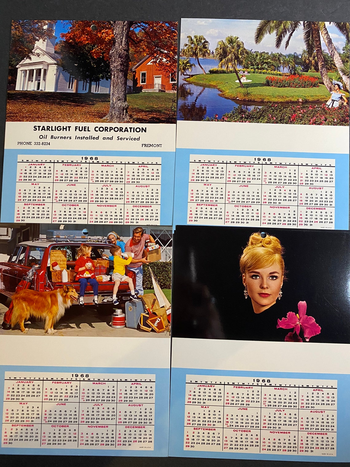 Vintage 1968 Calendar Salesman Sample 11 Color photos Etsy