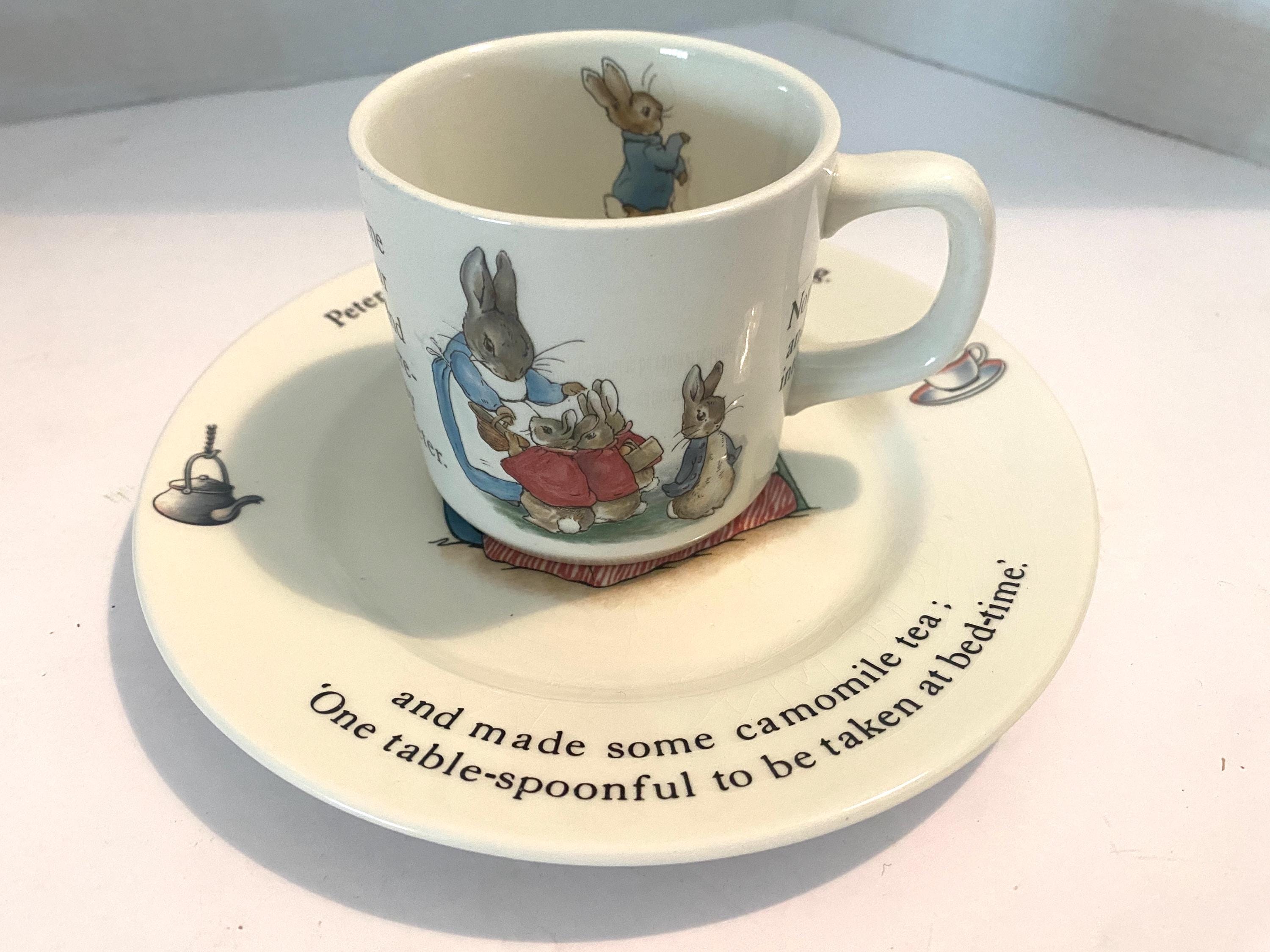 未使用　PETER RABBIT カップ&ソーサー　プレート　WEDG WOOD Wedgewood Cup and Plate Beatrix Potter Peter Rabbit Vintage Childs