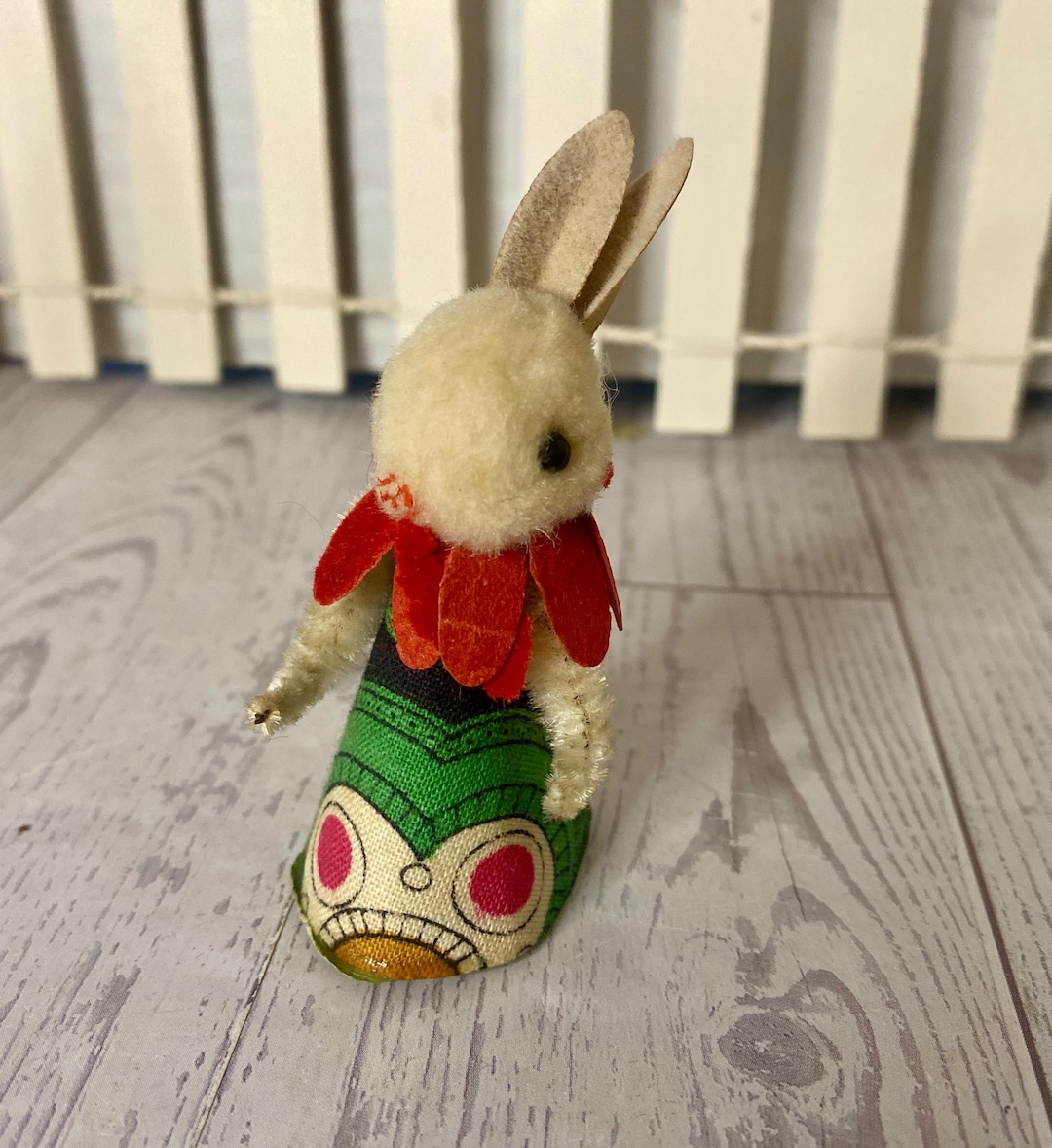 Vintage Chenille German Bunny Wool Felt Cone Body by Schuco - Etsy