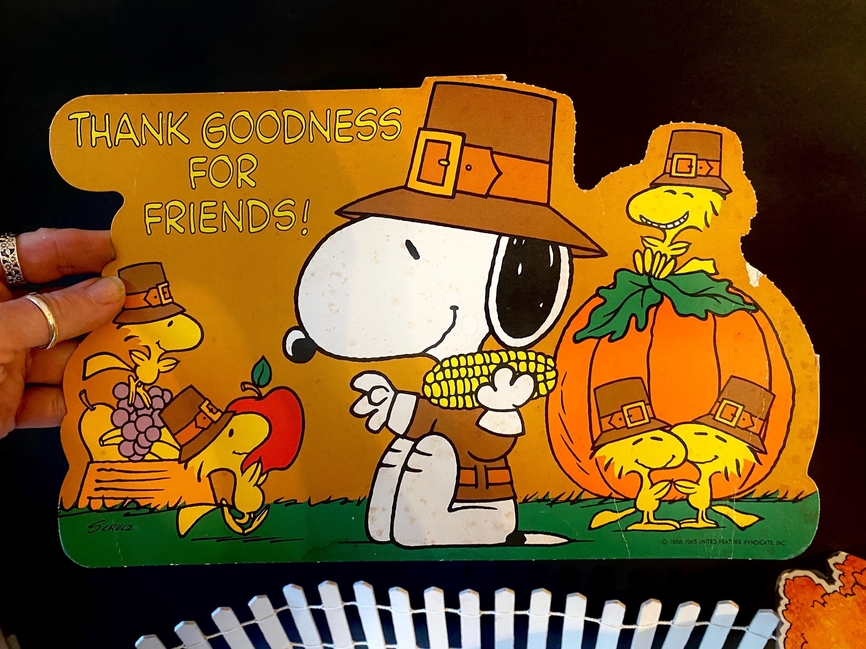 Snoopy Peanuts Woodstock Thanksgiving Hallmark Die Cut 1965 - Etsy