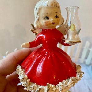 Vintage Napco angel hurricane lamp vintage Japan SEE DETAILS