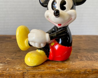 Vintage Disney Mickey shelf sitter sitting Mickey Mouse ceramic