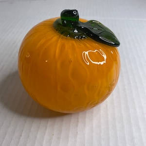 Pumpkin blown glass / art glass pumpkin/ halloween glass decor/ fall pumpkin
