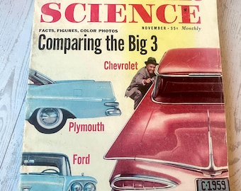 Guia do comprador de carros da revista Popular Science de novembro de 1958 para o ano de 1959.