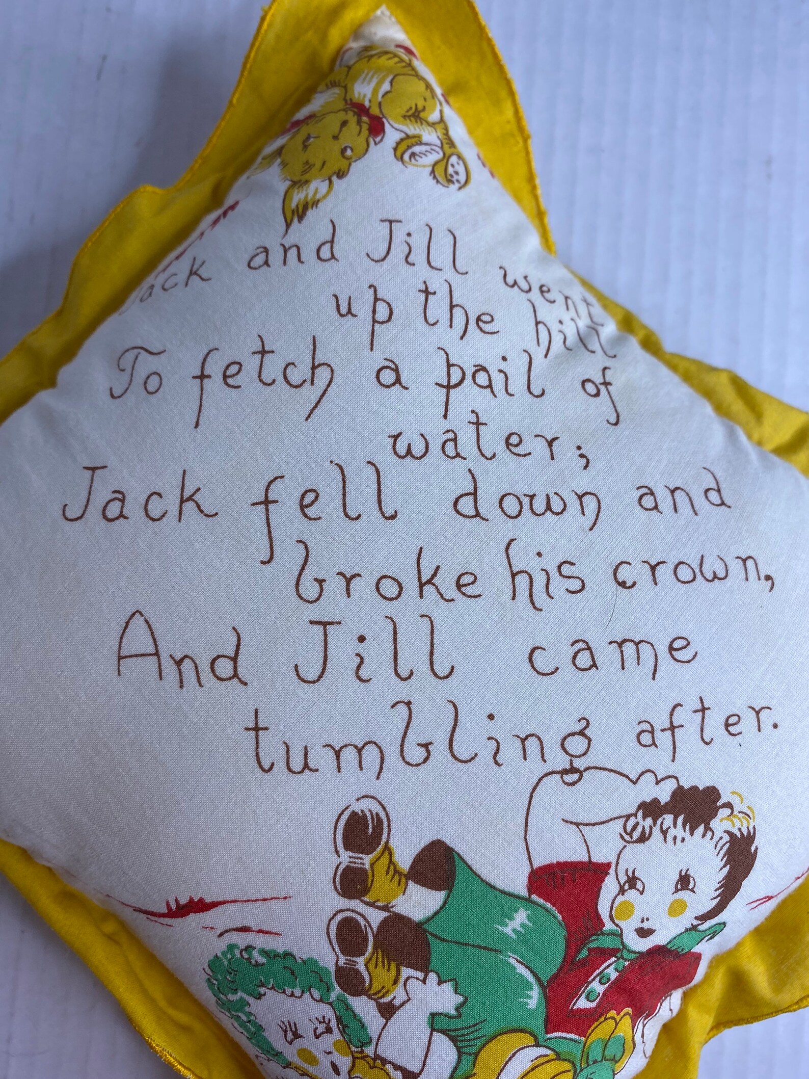 Decorative small pillow vintage reproduction of nursery rhyme Etsy