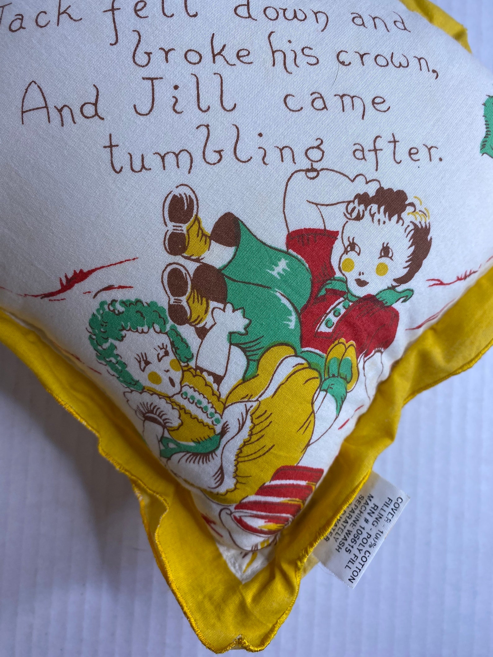 Decorative small pillow vintage reproduction of nursery rhyme Etsy