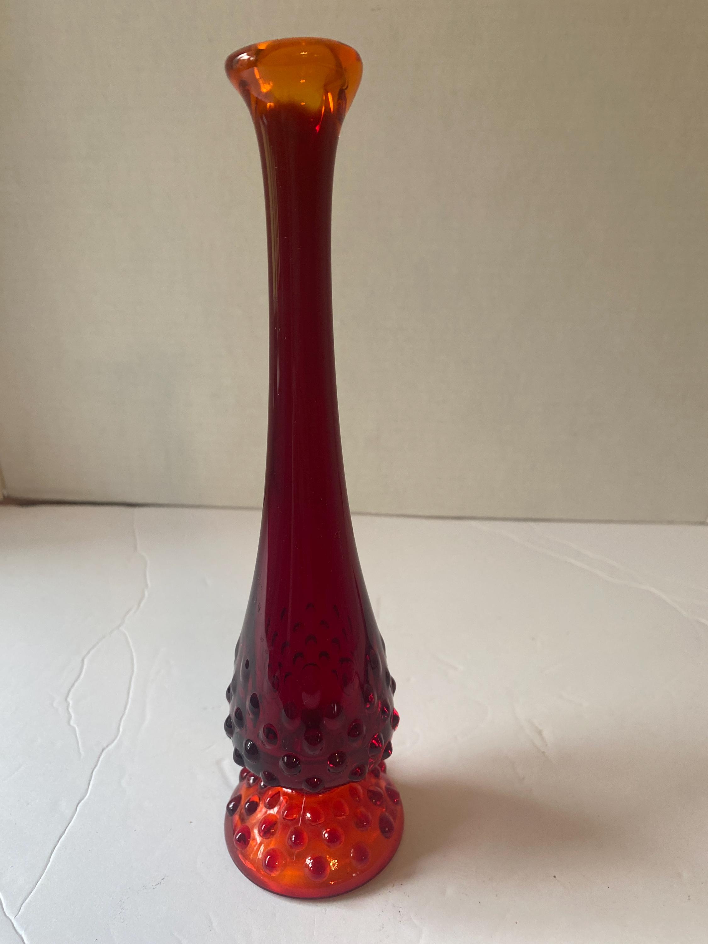 ヴィンテージ フェントン スイング花瓶 アンベリーナ アンバー