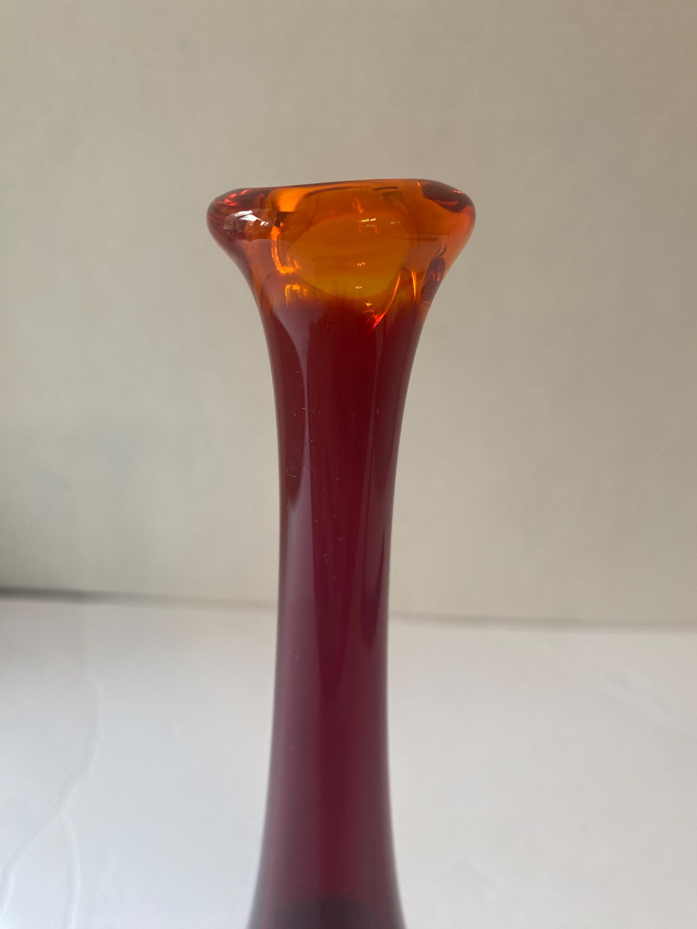 ヴィンテージ フェントン スイング花瓶 アンベリーナ アンバー