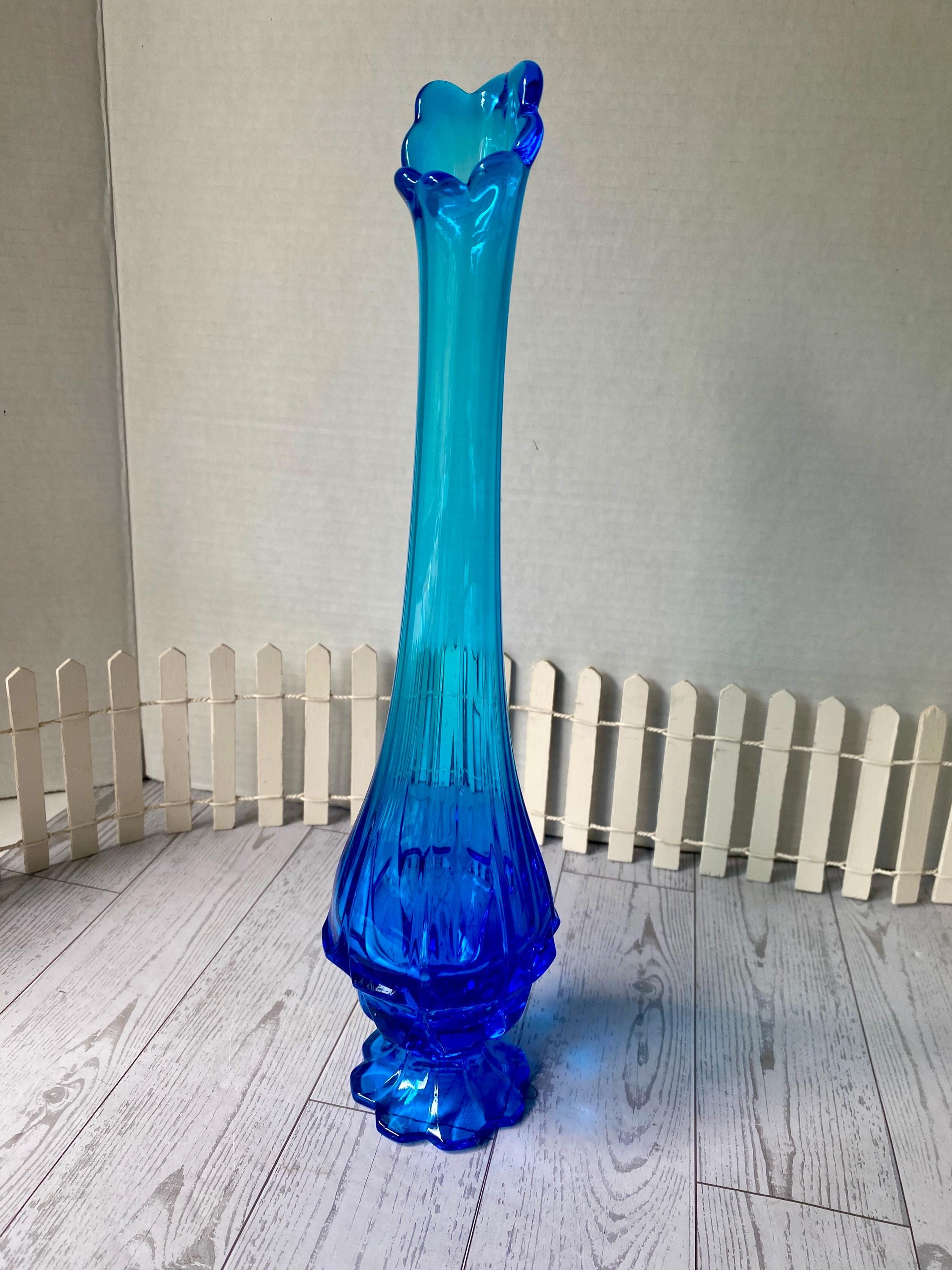 '50~'60 フェントン Fenton Blue Hobnail 美品 VINTAGE FENTON GLASS BLUE HOBNAIL OPALESCENT RUFFLED EDGED