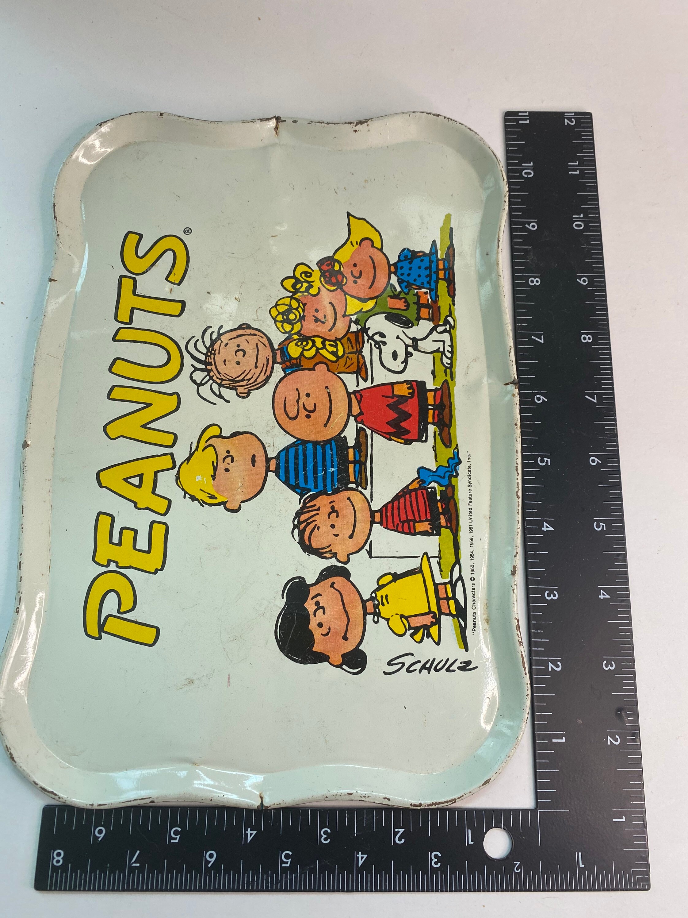 ピーナッツ スヌーピーとギャング 1961 メタルトレイとプレート 6 枚