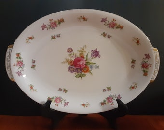 Mid Century Harmony House Dresdania Platter Spring Flowers