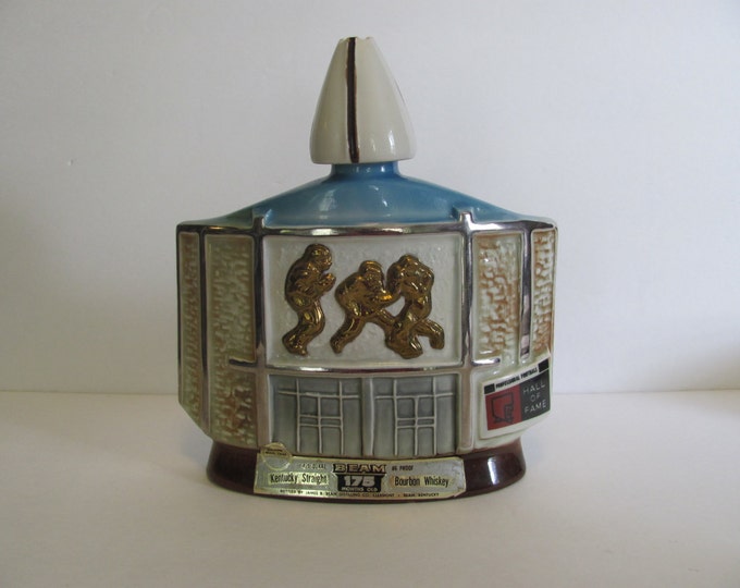 Jim Beam Decanter Football Hall of Fame Regal China 1972 Etsy
