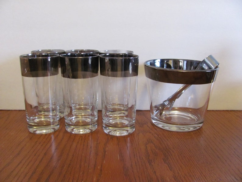 Dorothy Thorpe Style Silver Rimmed Glasses Ice Bucket Bild 1