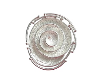HaJuNa Magnetbrosche ohne Nadel – Perlenschnecke silberfarben – starker Halt für Tuch, Schal & Kleidung – eleganter Tuchhalter.