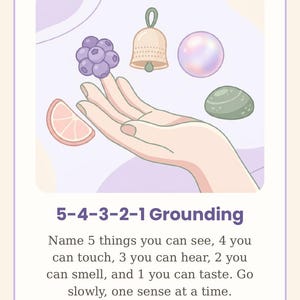 Anxiety Grounding Cards | 12 Printable Grounding Techniques | Panic & Anxiety Relief Tool | Therapist-Inspired | Instant Download