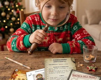 Caccia al Tesoro di Natale per Bambini - Il Mistero dei Biscotti - 24 Giorni dell'Avvento Kit Detective PDF Stampabile