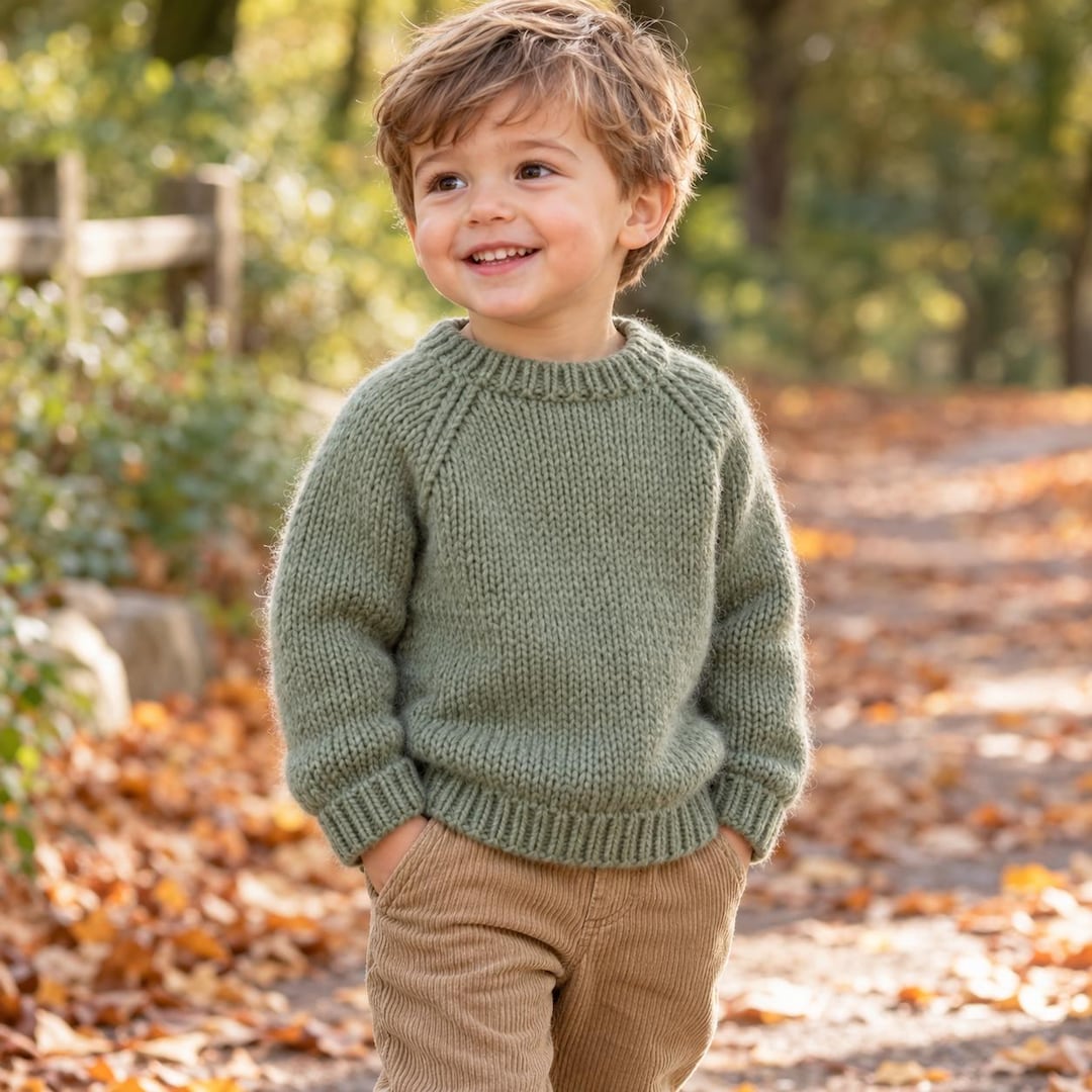 Knitting Sweater Pattern | Toddler Raglan Jumper PDF | Top Down ...