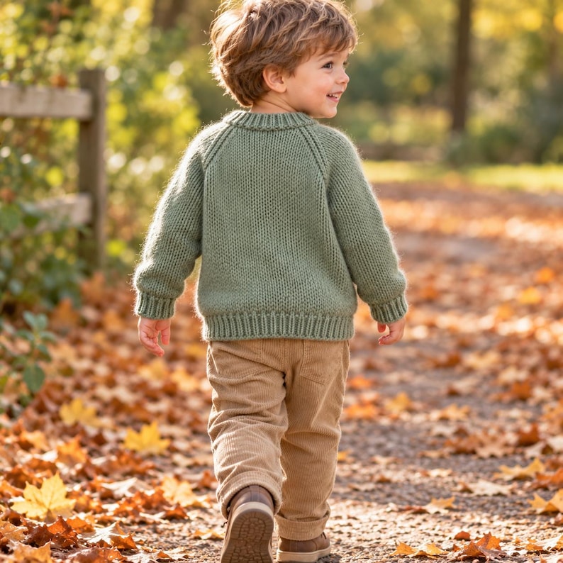 Knitting Sweater Pattern | Toddler Raglan Jumper PDF | Top Down ...