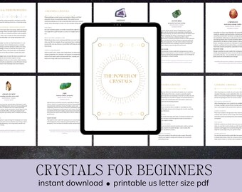 Crystals for Beginners Guide – Crystal Meanings, Cleansing (PDF)