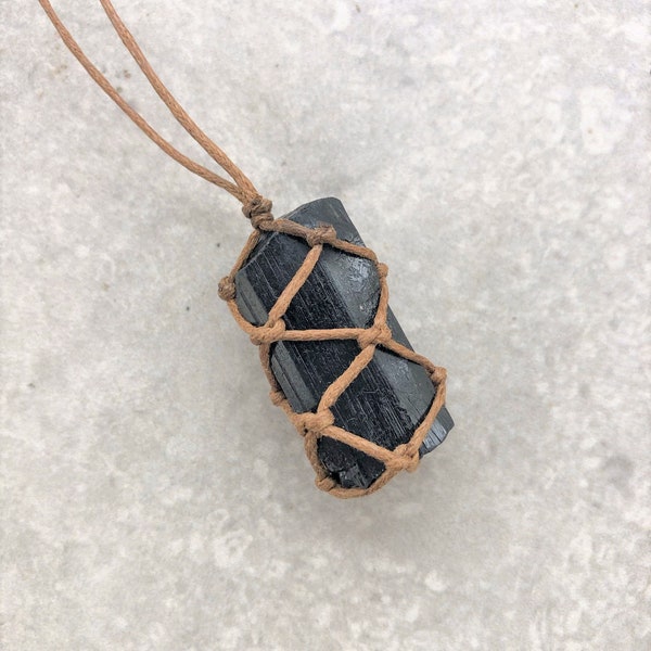 Black Tourmaline Natural Quartz Necklace Wrapped Quartz Crystal Point Charms Pendant Healing Crystal New Age Metaphysical