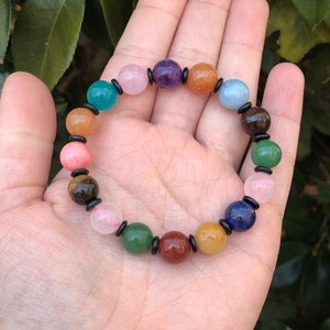 Multi Crystal Bracelet | Chakra Bracelet | Healing Meditation Bracelet | Yoga Bracelet | Chakra Balance | Crystal Energy Healing