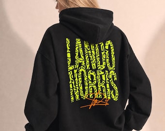 Felpa unisex Lando Norris / Felpa pesante F1 color verde lime neon / Regalo per appassionati di Formula 1