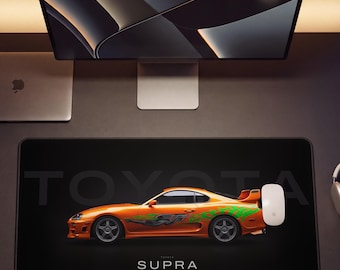 Tappetino da scrivania Toyota Supra MK4 / Tappetino per mouse da gioco di grandi dimensioni / Regalo per appassionati di supercar