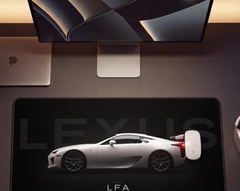 Tappetino da scrivania Lexus LFA / Tappetino per mouse da gioco di grandi dimensioni / Regalo per appassionati di supercar